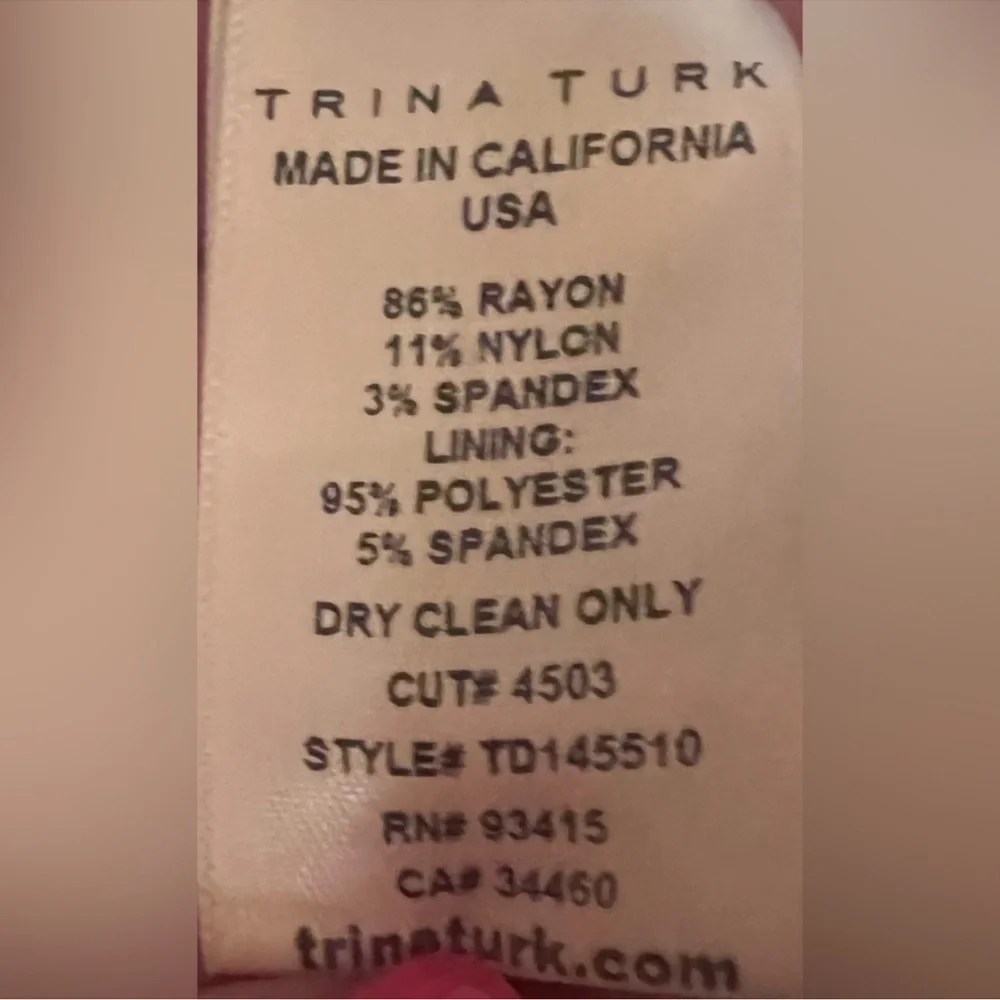 Trina Turk Kiara Geometric Mini Shift Dress‎ in Midnight Blue & White Size 2 - Picture 14 of 14